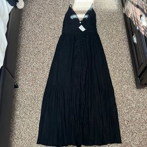 Black button up summer dress